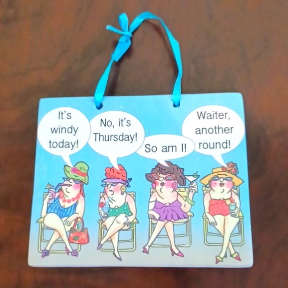 Funny Girls Get together plaque 5933 - Picture 2 of 4